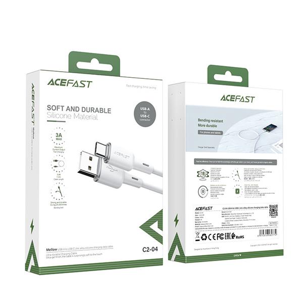 Acefast kabel USB - USB Typ C 1,2m, 3A biały (C2-04 white)-2270105