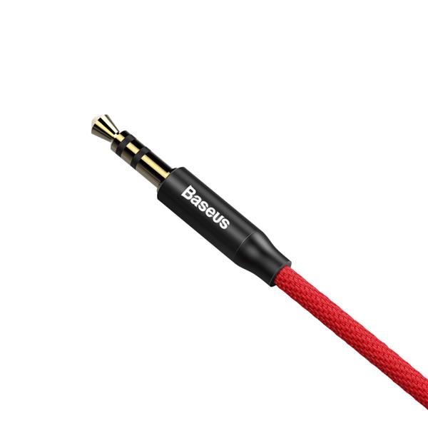 Baseus kabel audio Yiven M30 jack 3,5 mm - jack 3,5 mm 1,5 m czerwono-czarny-2112290