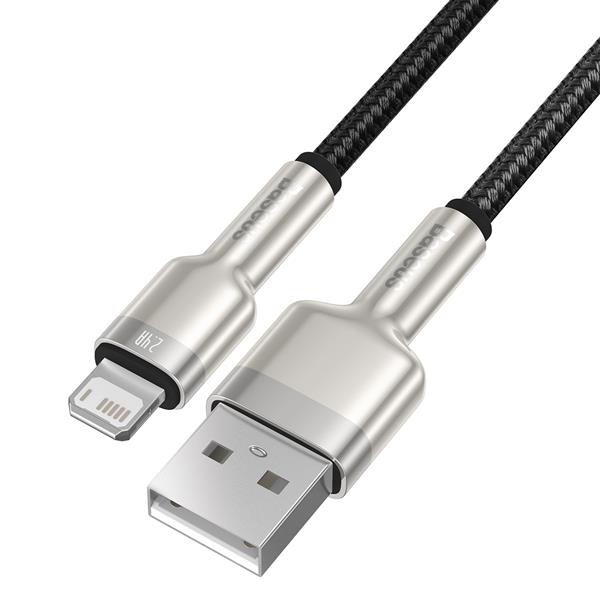Baseus kabel Cafule Metal USB - Lightning 2,4A 0,25 m czarny-2066455