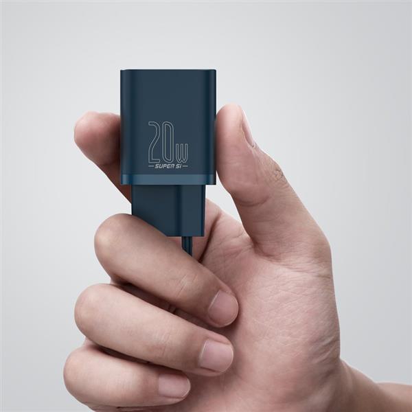 Baseus Super Si 1C szybka ładowarka USB Typ C 20 W Power Delivery niebieski (CCSUP-B03)-2201792