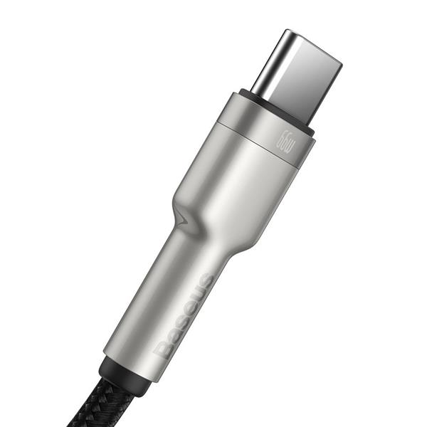 Baseus Cafule Metal Data kabel USB - USB Typ C 66W Quick Charge 25cm czarny (CAKF000001)-2219177