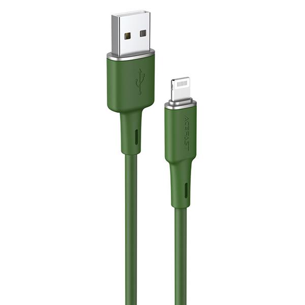 Acefast kabel MFI USB - Lightning 1,2m, 2,4A zielony (C2-02 oliver green)-2270039