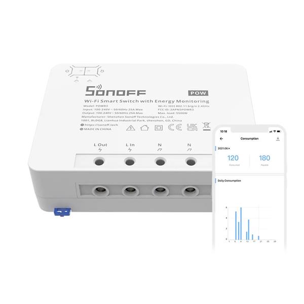 Sonoff POW R3 inteligentny przełącznik przekaźnik Wi-Fi licznik miernik zużycia mocy prądu (POWR3)-2394414