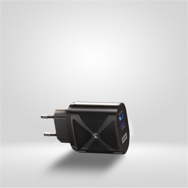 Wozinsky mała ładowarka GaN 65W z portami USB, USB wspiera szybkie ładowanie czarna (WWCGM1)-2945992