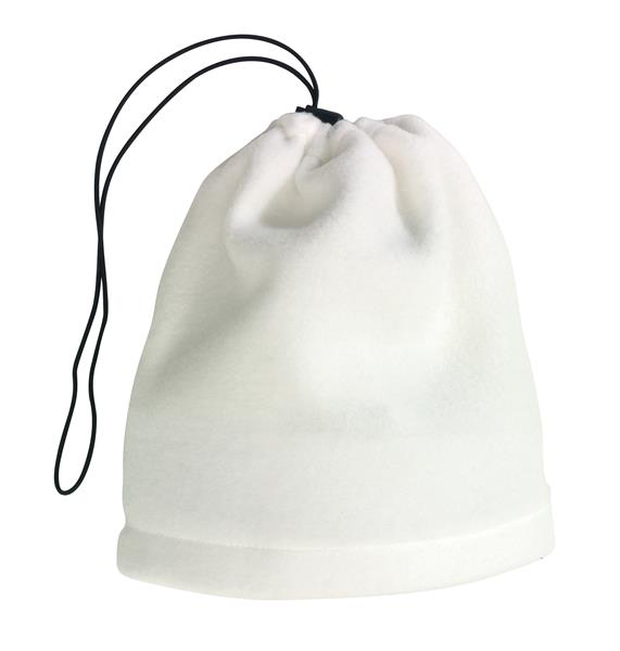 Polarowy szalik-czapka VARIOUS, biały-2305912