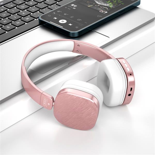 XO Słuchawki Bluetooth BE23 różowe nauszne-2073142