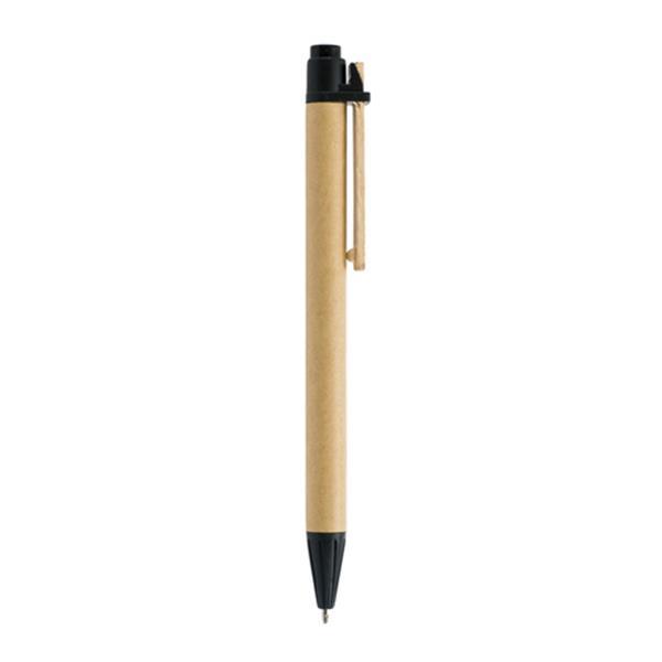 Długopis tekturowy z drewnianym klipsem-1917893