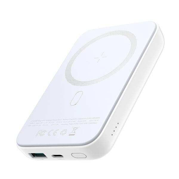 Joyroom JR-W020 20W Mini magnetic wireless power bank 10000mAh White with USB to Type-C 0.25m Cable Black-2246354