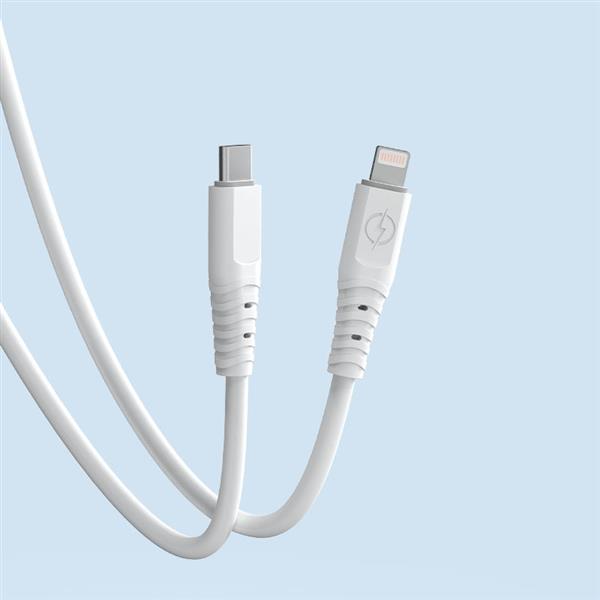 Dudao kabel, przewód USB Typ C - Lightning 6A 65W PD biały (TGL3X)-2282513