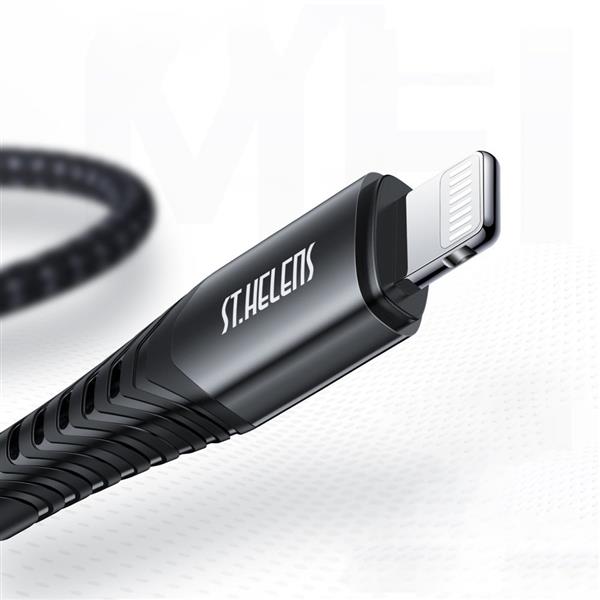 Joyroom kabel MFI przewód USB Typ C - Lightning 2,1A 1,2m czarny (ST-C04 1,2M Black)-2213815