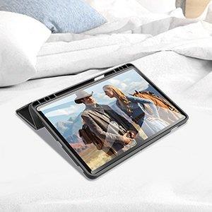 DUX DUCIS Domo składany pokrowiec etui na tablet z funkcją Smart Sleep podstawka Samsung Galaxy Tab S7+ (S7 Plus) / S7 FE / Tab S8+ (S8 Plus) niebieski-2164230