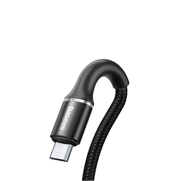 Baseus kabel Halo USB - microUSB 0,5 m 3A czarny-2054407