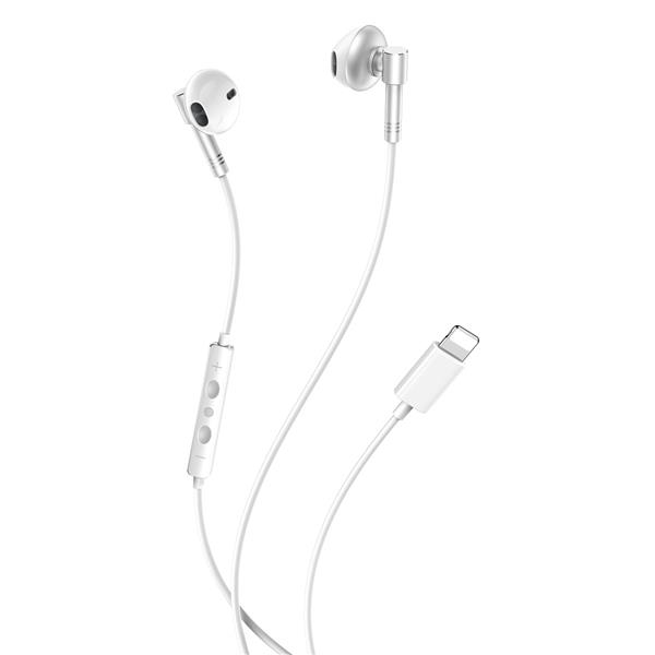 XO słuchawki przewodowe EP61 Lightning Bluetooth douszne srebrne-3077849