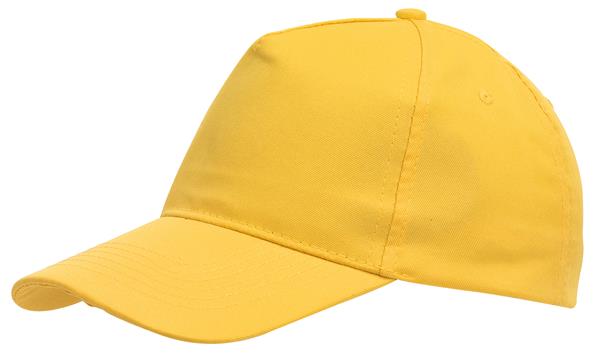 5-segmentowa czapka FAVOURITE, żółty-2305820