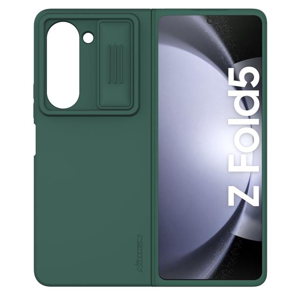 Silikonowe etui Nillkin CamShield Silky Silicone Case do Samsung Galaxy Z Fold 5 z osłoną na aparat - ciemnozielone-3131662