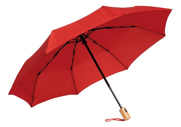 Automatyczny, wiatroodporny parasol kieszonkowy CALYPSO, czerwony-2942183