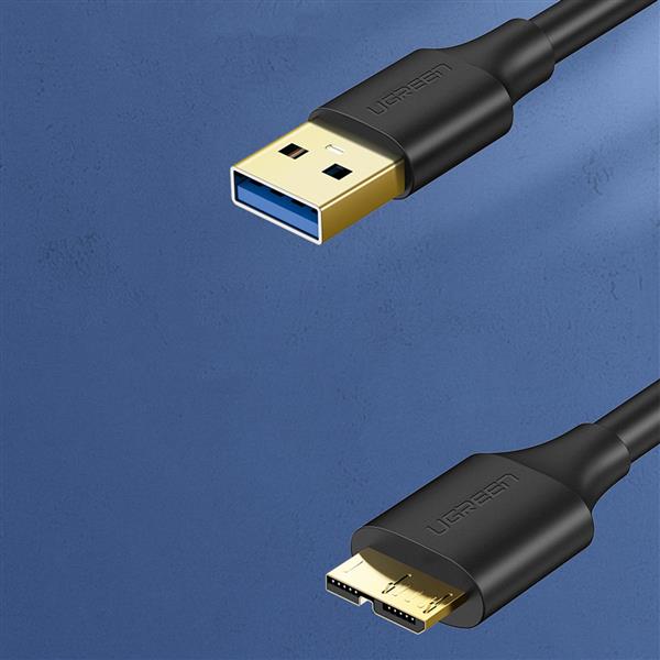 Ugreen kabel przewód USB-A 3.0 - Micro USB-B SuperSpeed 5Gb/s 1m czarny (US130)-2950349