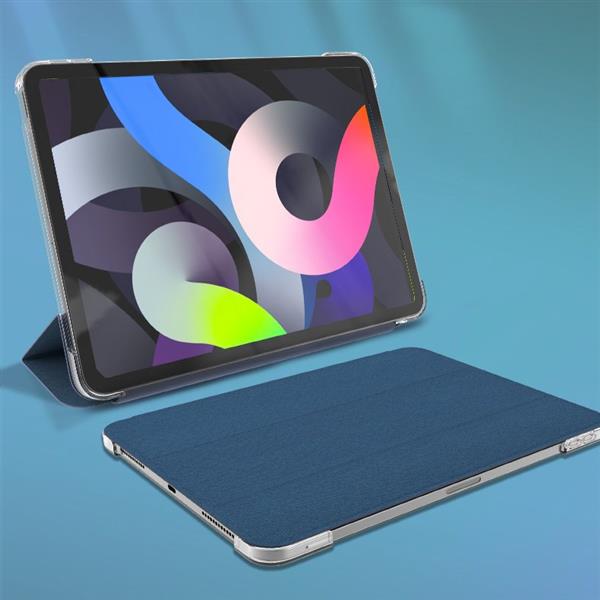 Kingxbar Business Series magnetyczne etui Smart Cover Sleep podstawka iPad Air 2020 / 2022 pomarańczowy-2171026