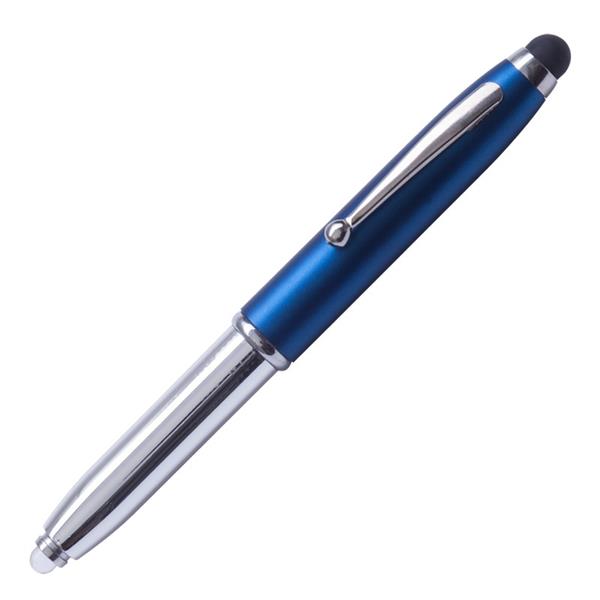 Długopis – latarka LED Pen Light, niebieski/srebrny-2011653