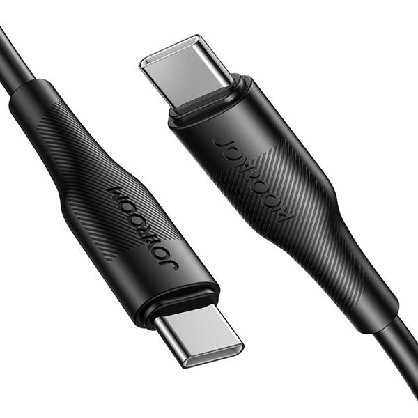 Joyroom kabel przewód USB Typ C - USB Typ C Power Delivery 60W 3A 0,25m czarny (Black)-2214014