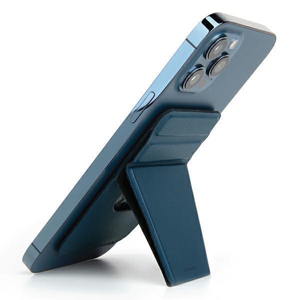 Etui Uniq Lyft magnetyczny stojak na telefon snap-on stand and card holder - niebieskie-2435435