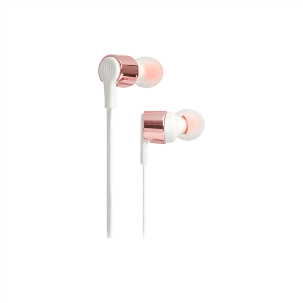 JBL słuchawki przewodowe T210 douszne białe, różowe elementy-2098249