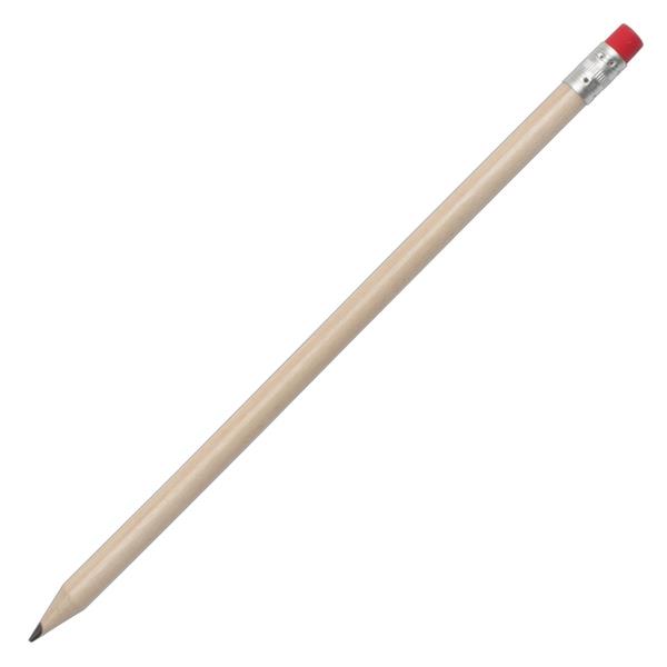 Ołówek z gumką, czerwony/ecru-2012308