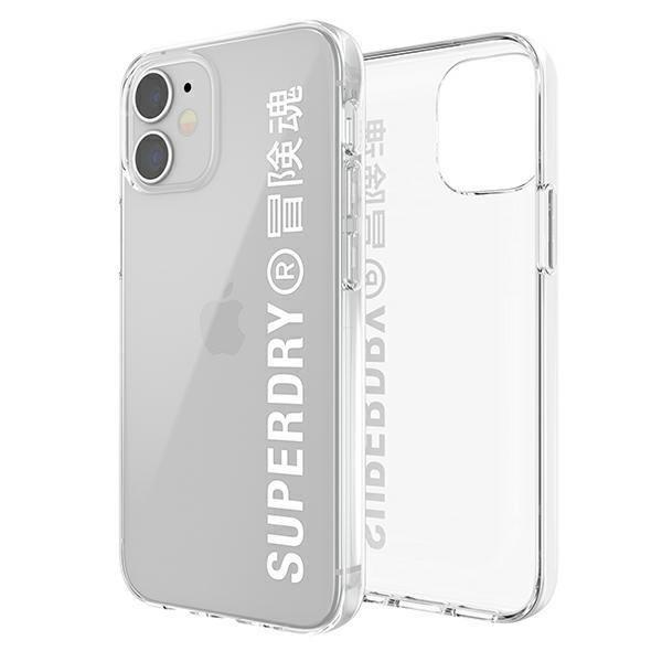 Etui SuperDry Snap na iPhone 12 mini Clear Case - białe 42593-2285055