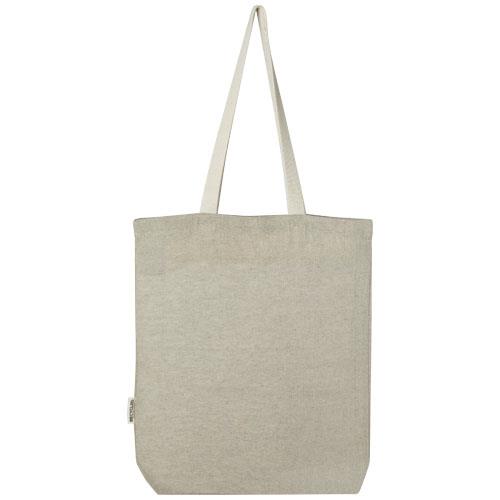 Pheebs torba na zakupy o pojemności 9 l z bawełny z recyklingu o gramaturze 150 g/m2 i z przednią kieszenią-2372572