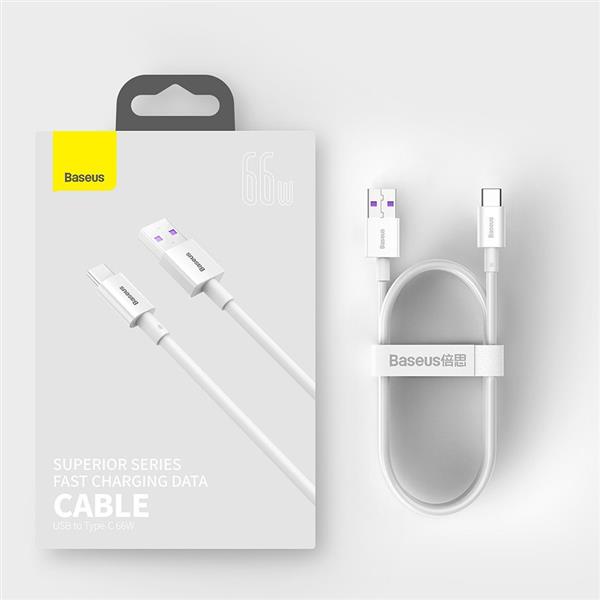 Baseus Superior kabel USB - USB Typ C 66 W (11 V / 6 A) Huawei SuperCharge SCP 1 m czarny (CATYS-01)-2194034
