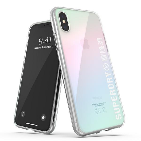 Etui SuperDry Snap na iPhone X/Xs Clear Case Gra dient 41584-2285131