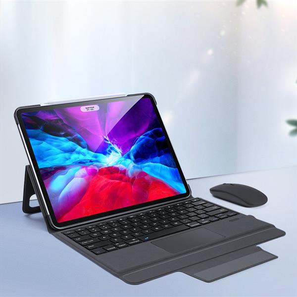 Dux Ducis Touchpad Keyboard Case etui na tablet bezprzewodowa klawiatura Bluetooth iPad Pro 12.9'' 2018 / 2020 / 2021 czarny-2601909