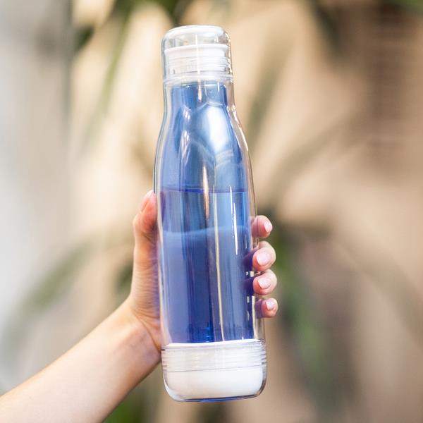 Butelka szklana z osłoną Smart 520 ml, niebieski-1632048