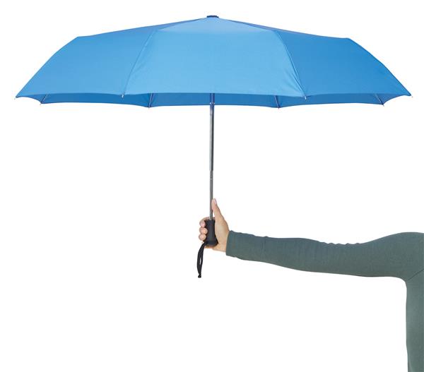 Automatyczny, wiatroodporny, kieszonkowy parasol BORA, błękitny-2942206