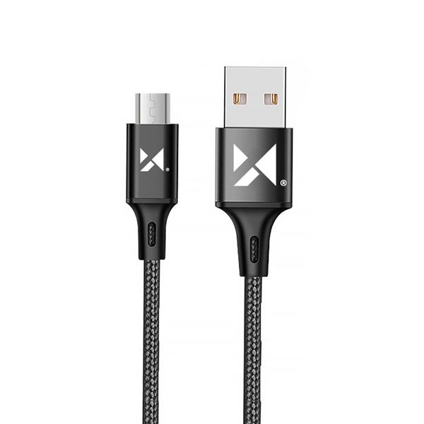 Wozinsky kabel przewód USB - microUSB 2,4A 1m czarny (WUC-M1B)-2209227