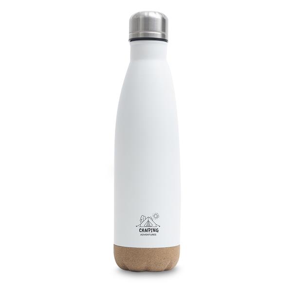 Butelka próżniowa z korkowym spodem Jowi 500 ml, biały-2549989