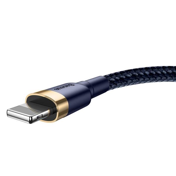 Baseus Cafule Cable wytrzymały nylonowy kabel przewód USB / Lightning QC3.0 1.5A 2M niebieski (CALKLF-CV3)-2200281