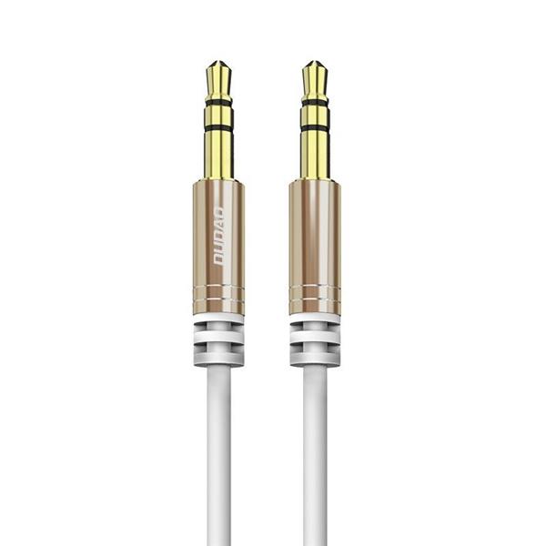 Dudao długi rozciągliwy kabel AUX mini jack 3.5mm sprężyna 150cm biały (L12 white)-2148236
