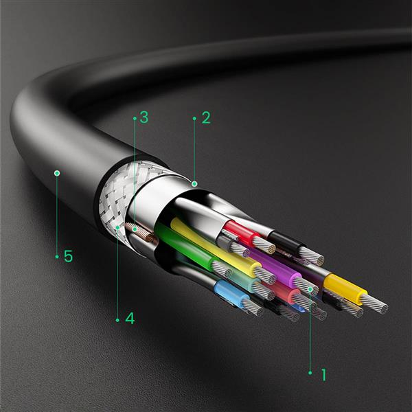 Ugreen kabel przewód USB-A - USB-A USB3.0 5Gb/s 0.5m czarny (US128)-3108573