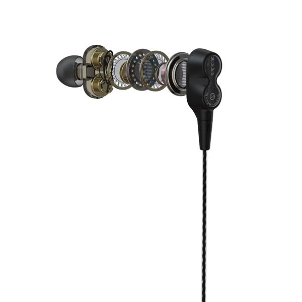 Devia słuchawki przewodowe Smart Dual jack 3,5mm czarne dokanałowe-2999244