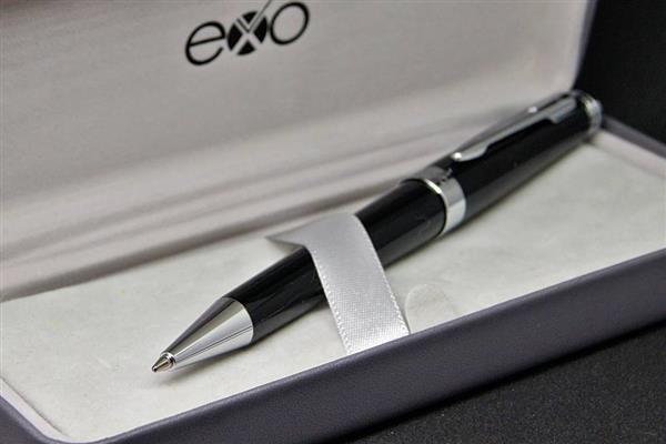 Długopis EXO Sagitta, czarny, wykończenia chromowane-3039736