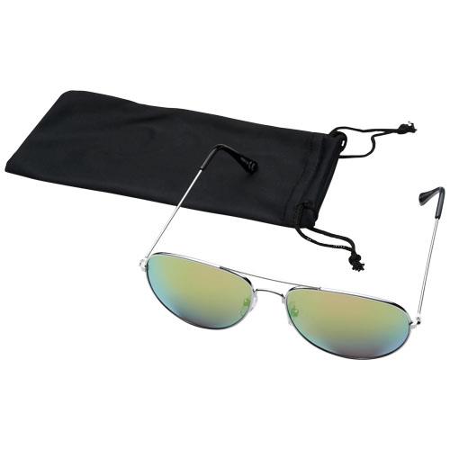 Okulary przeciwsłoneczne Aviator z lustrzanymi, kolorowymi soczewkami-1372729