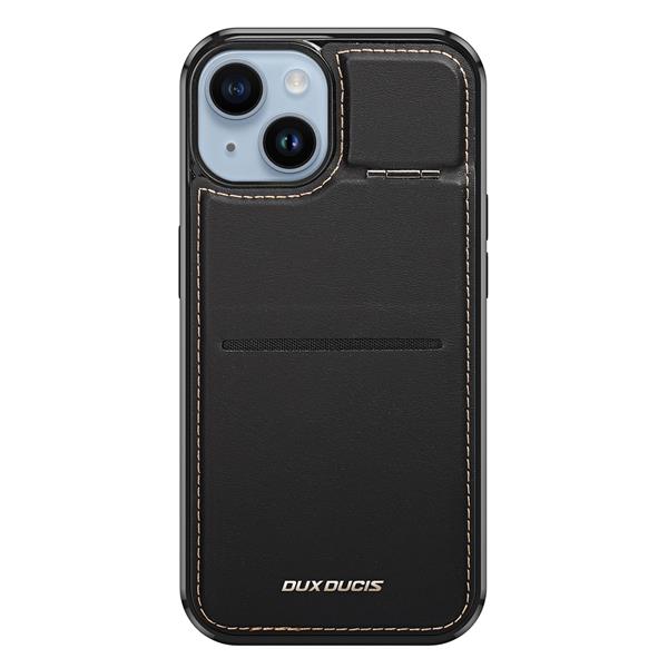 Etui portfel Dux Ducis Rafi Mag z podstawką 3w1 do iPhone 14 Plus z MagSafe i blokadą RFID - czarne-3125540