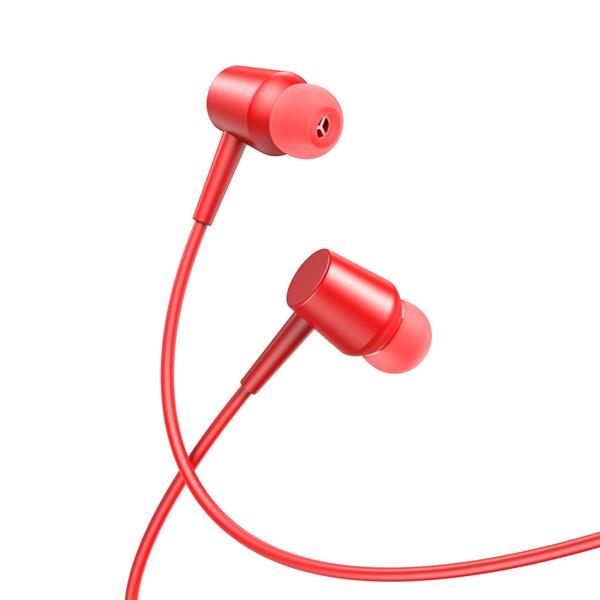 XO słuchawki przewodowe EP57 jack 3,5mm dokanałowe czerwone-3033176