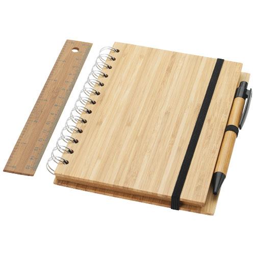 Notes bambusowy B6 z długopisem i linijką Franklin-1374641