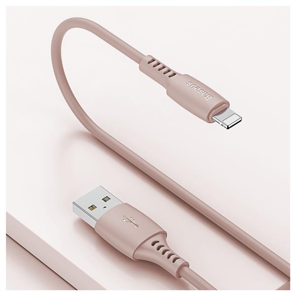 Baseus kabel Colourful USB - Lightning 1,2 m 2,4A różowy-2081276
