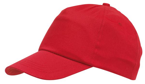 5-segmentowa czapka FAVOURITE, czerwony-2305819