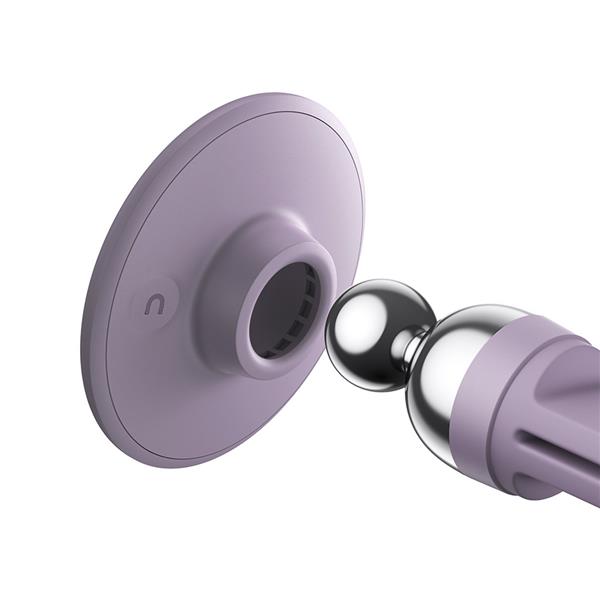 Baseus C01 samochodowy uchwyt magnetyczny do smartfona na kratkę wentylacyjną fioletowy (SUCC000105)-2409114