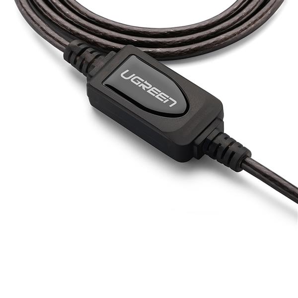 Ugreen kabel aktywny przedłużacz USB-A (męski) - USB-A (żeński) USB 2.0 480Mb/s 25m czarny (US121)-2964750