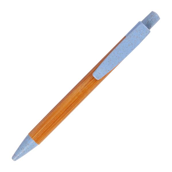 Długopis bambusowy Evora, niebieski-1531483